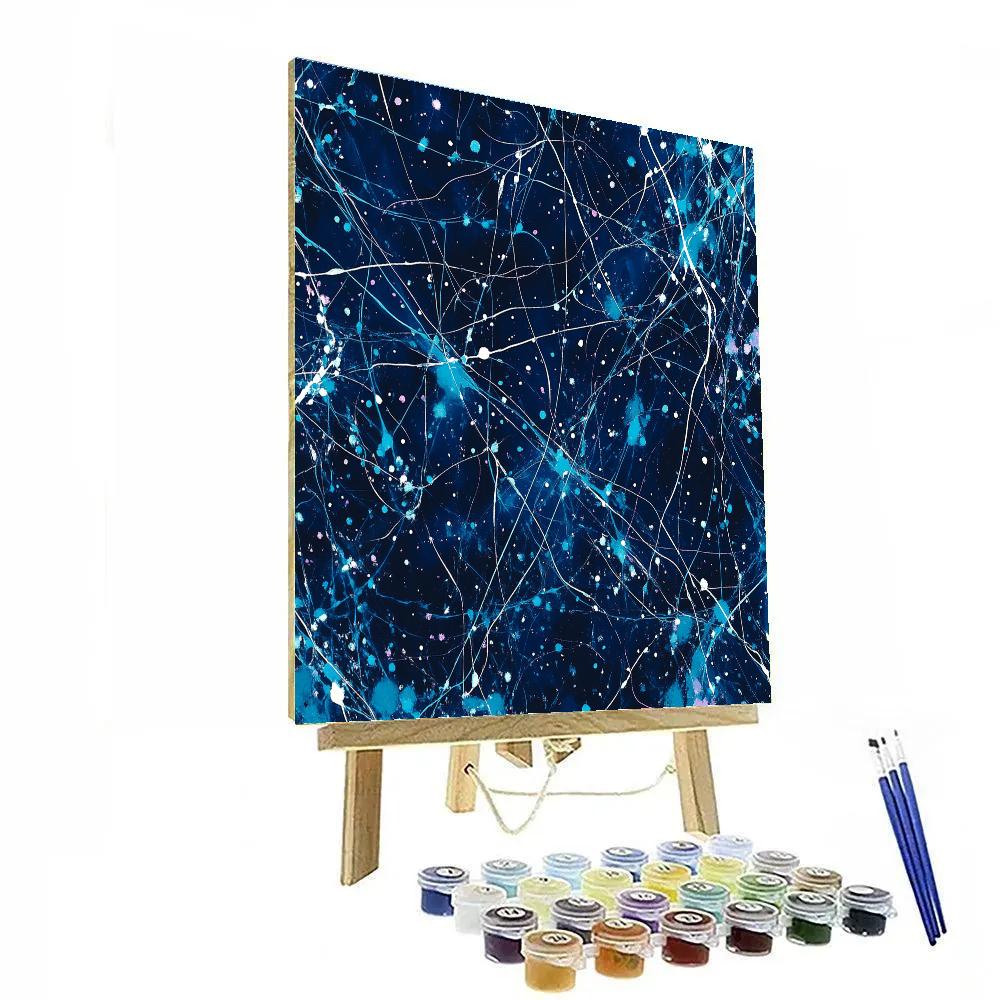 Jackson Pollock Inspired Aurora Drift Lattice paint by color