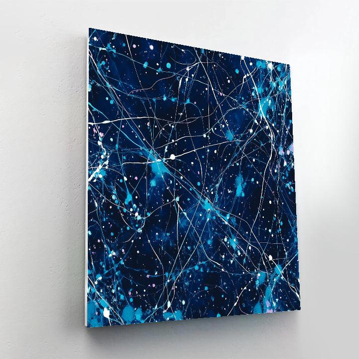 Jackson Pollock Inspired Aurora Drift Lattice paint by color