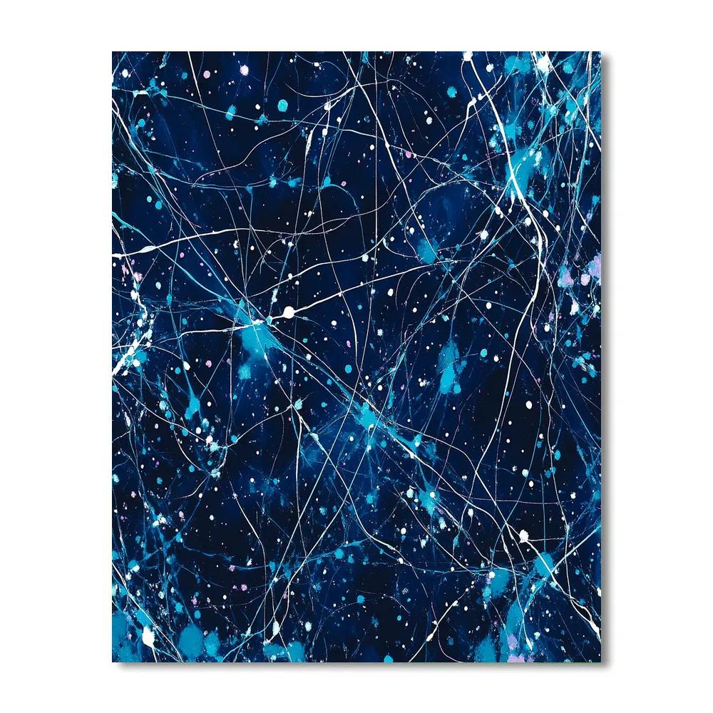 Jackson Pollock Inspired Aurora Drift Lattice paint by color