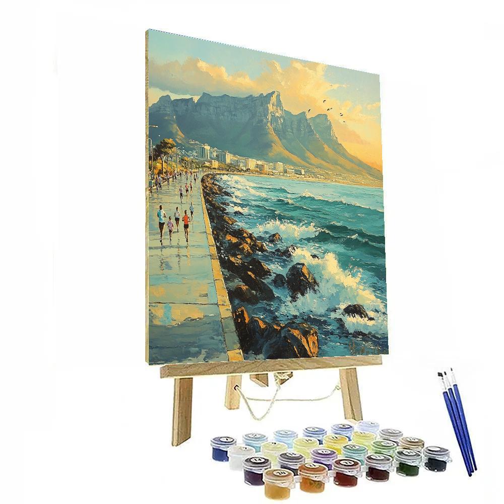 Oceanfront Drama At Sea Point Promenade Cape Town South Africa Number painting