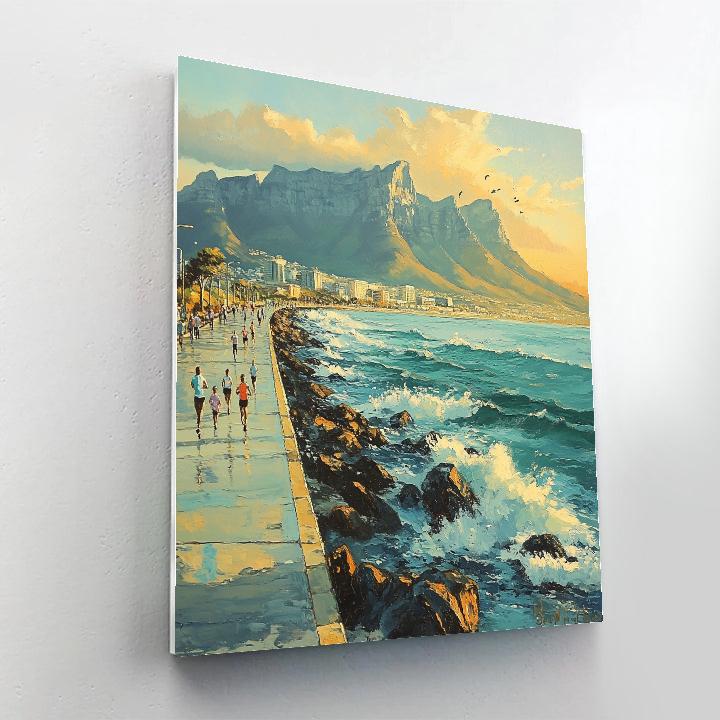 Oceanfront Drama At Sea Point Promenade Cape Town South Africa Number painting