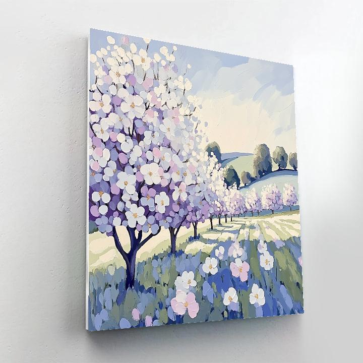 Claude Monet Inspired Spring Orchard Blossoms In Soft Breeze Paint by numbers art