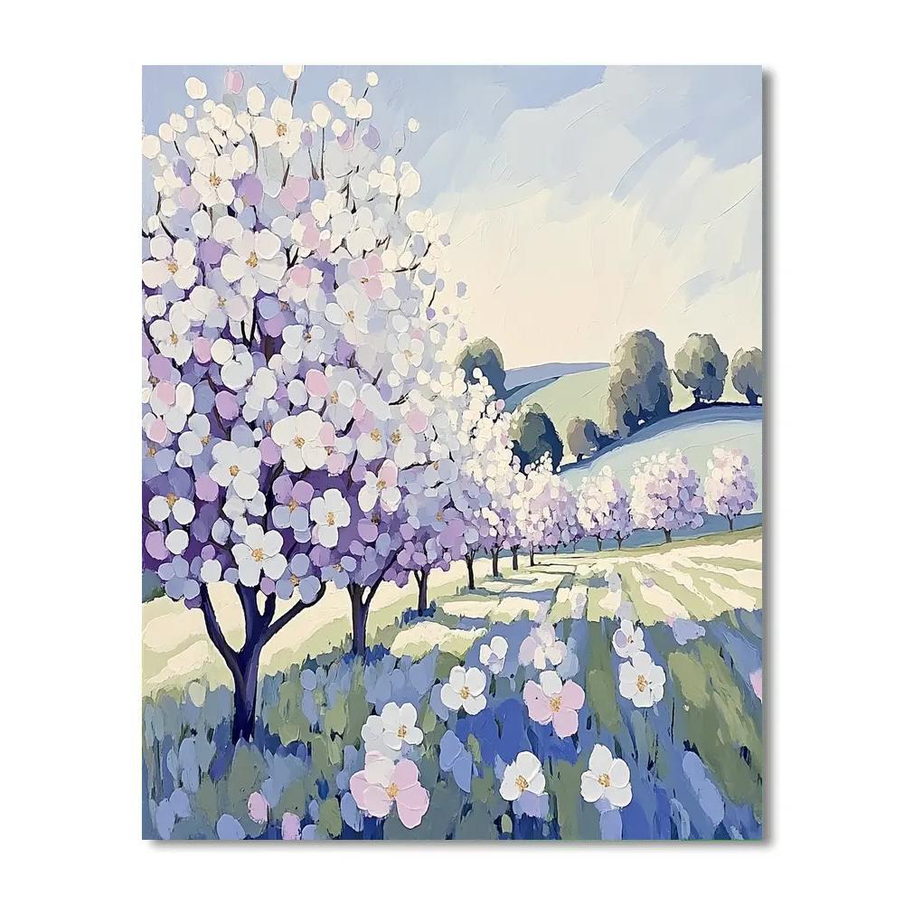 Claude Monet Inspired Spring Orchard Blossoms In Soft Breeze Paint by numbers art