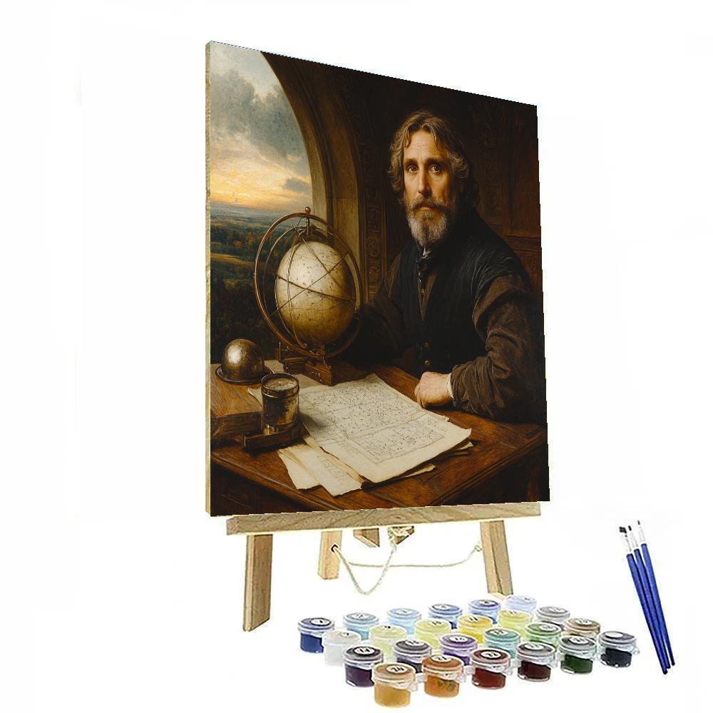 Leonardo Da Vinci Inspired Renaissance Astronomer Numbered painting kits