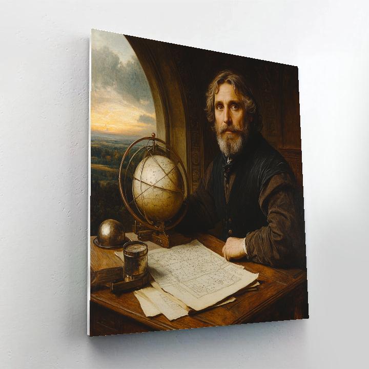 Leonardo Da Vinci Inspired Renaissance Astronomer Numbered painting kits