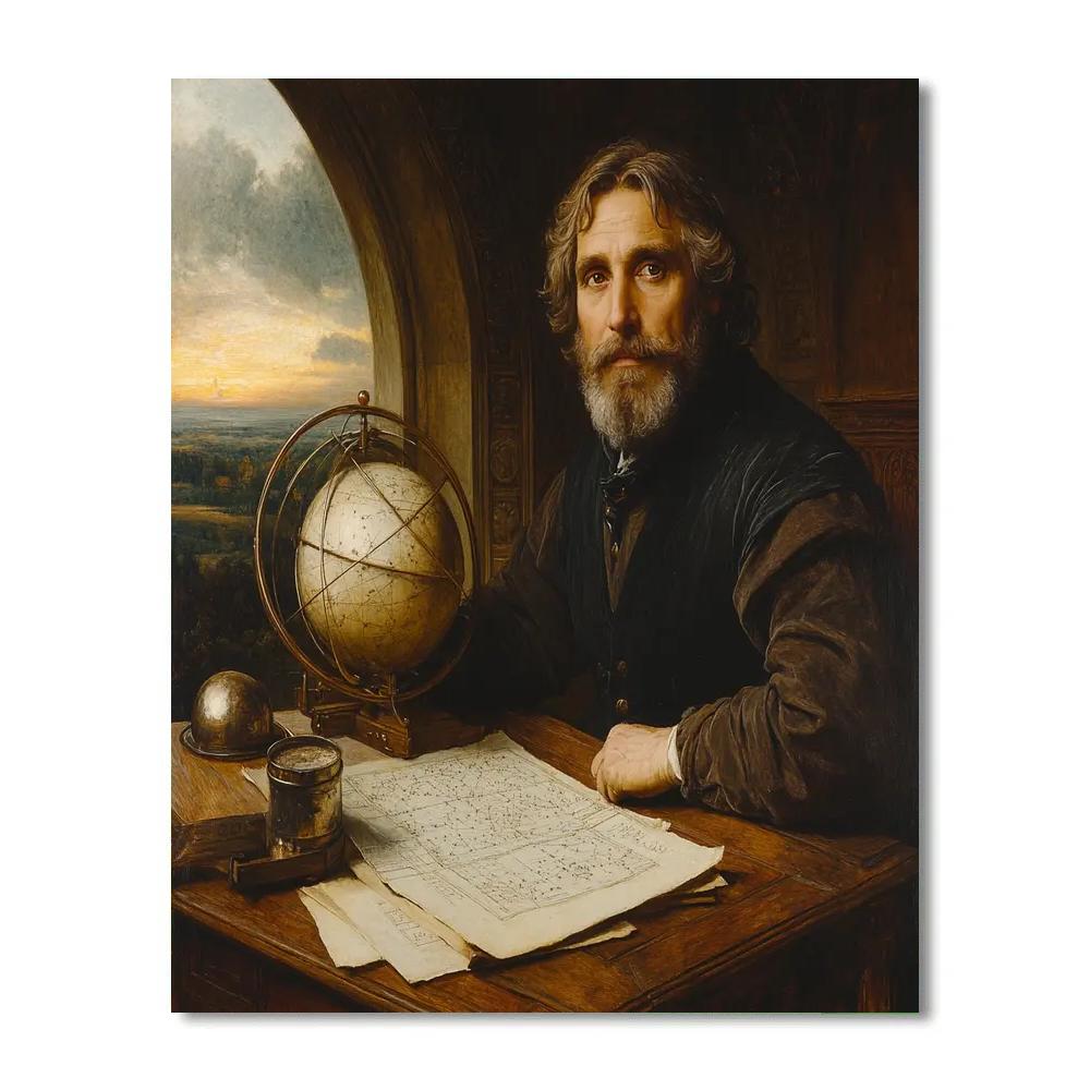 Leonardo Da Vinci Inspired Renaissance Astronomer Numbered painting kits