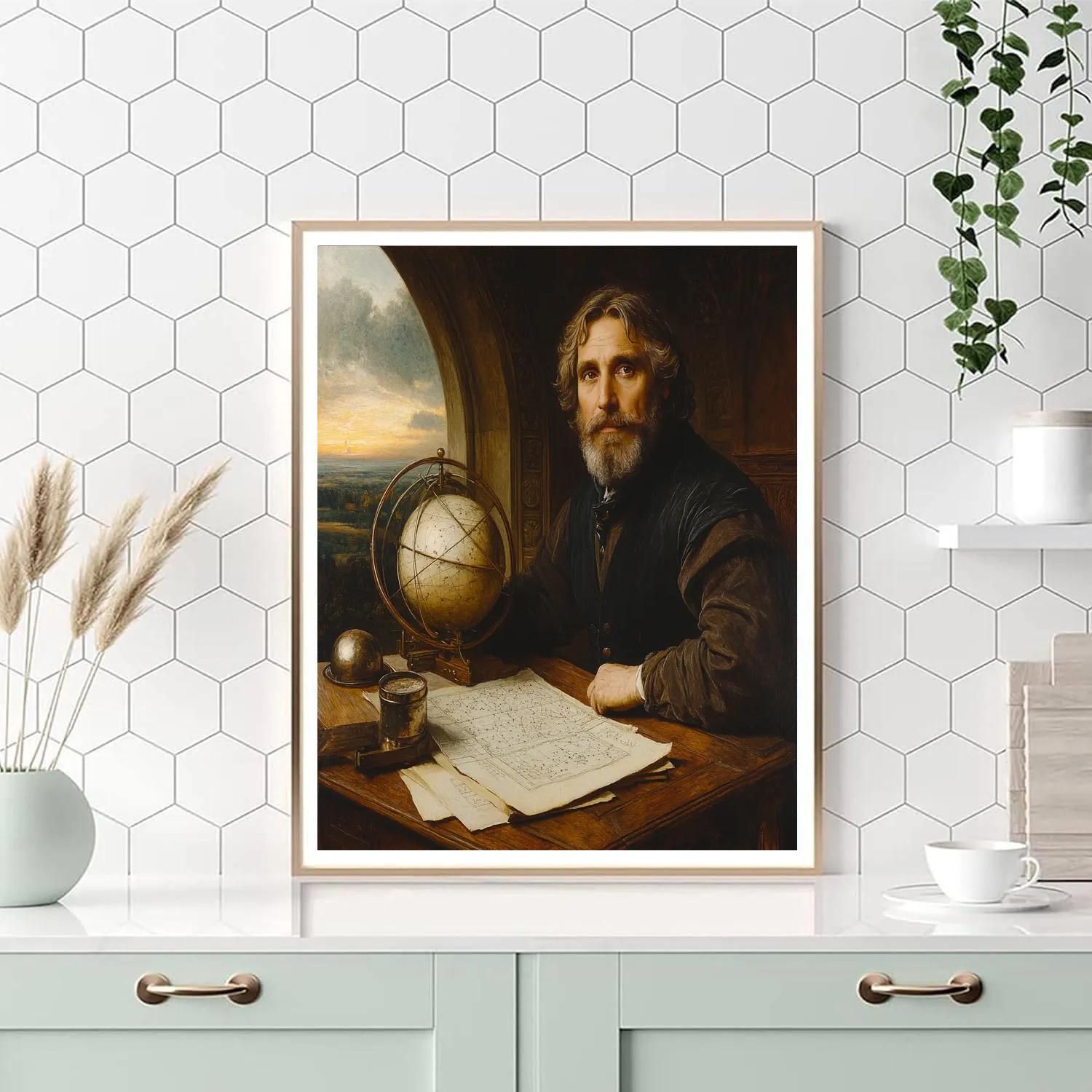 Leonardo Da Vinci Inspired Renaissance Astronomer Numbered painting kits