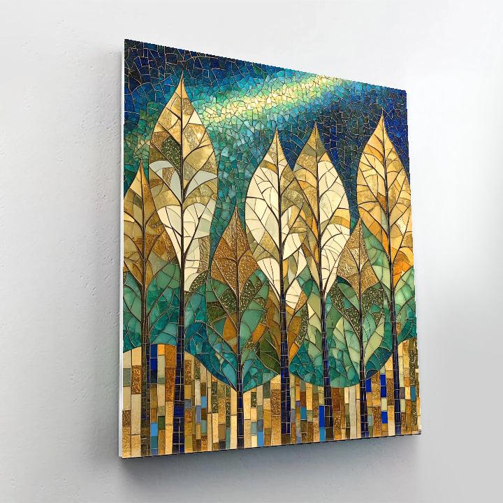 Gustav Klimt Inspired Aurora Canopy Grove painting number kit