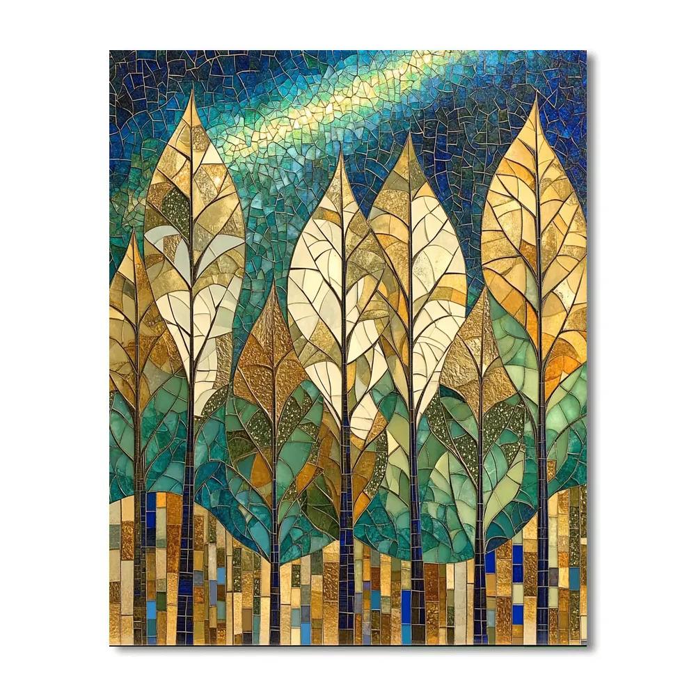 Gustav Klimt Inspired Aurora Canopy Grove painting number kit