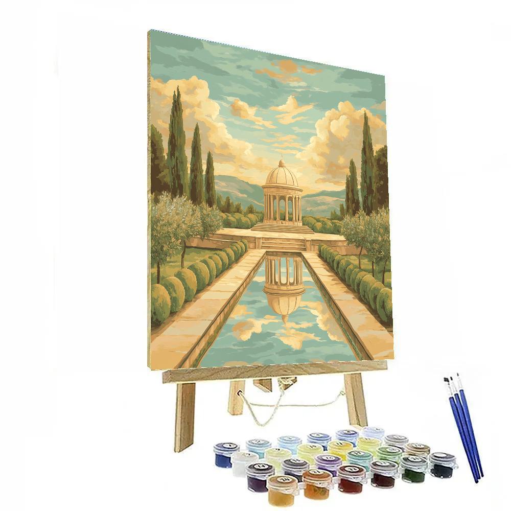 Raphael Inspired Celestial Dome Garden With Harmonious Horizons Paint by numbers kits