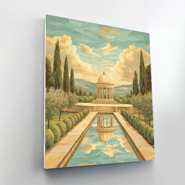 Raphael Inspired Celestial Dome Garden With Harmonious Horizons Paint by numbers kits