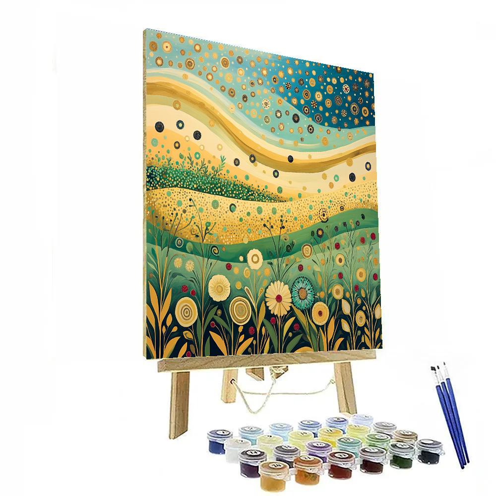 Gustav Klimt Inspired Comet Meadow Tapestry Paint by numbers kits