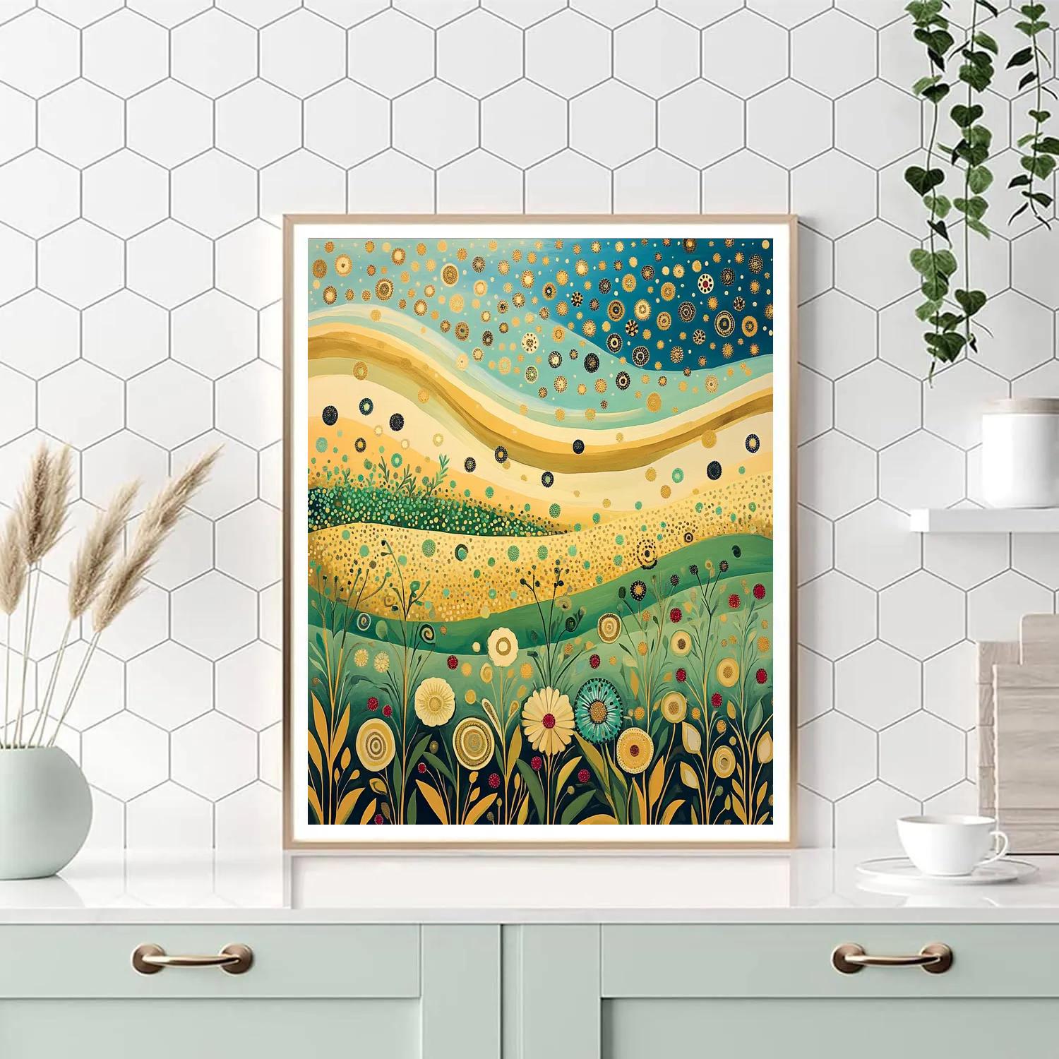 Gustav Klimt Inspired Comet Meadow Tapestry Paint by numbers kits