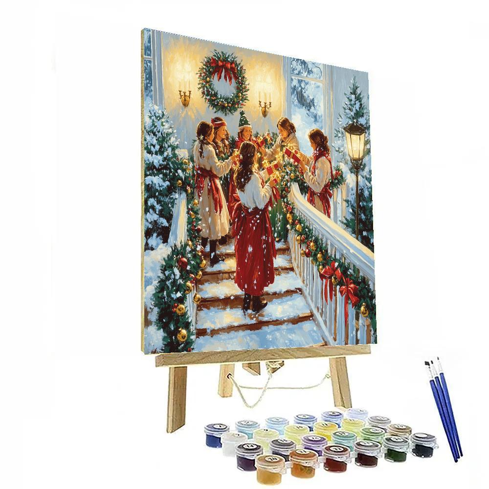 Garland Staircase Reunion Paint by numbers art