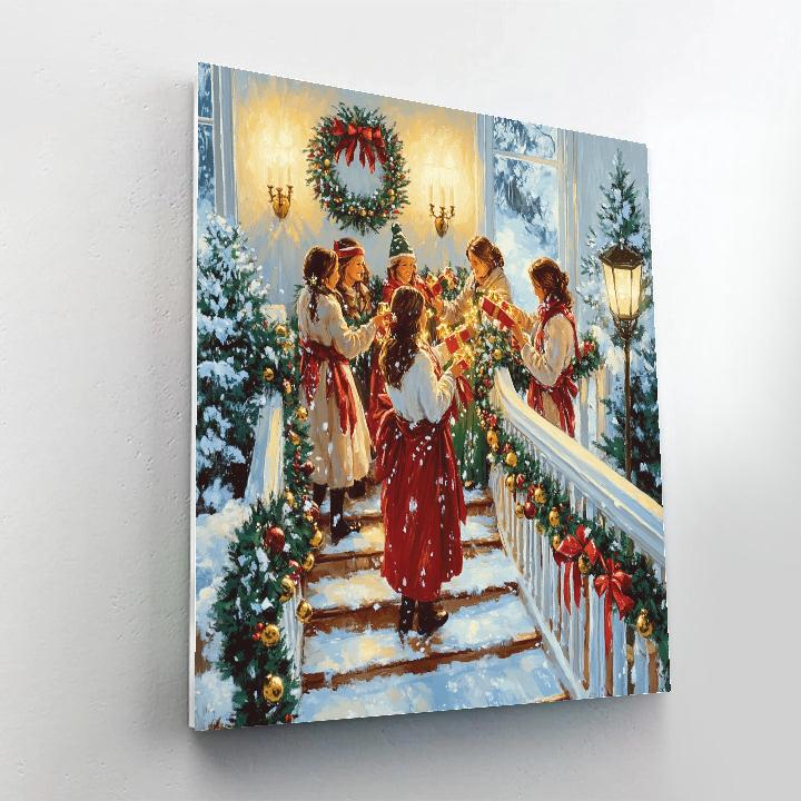 Garland Staircase Reunion Paint by numbers art