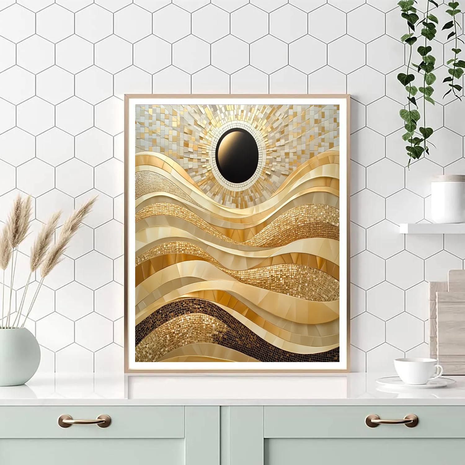 Gustav Klimt Inspired Eclipse Over Golden Dunes Painting by numbers kitGustav Klimt Inspired Eclipse Over Golden Dunes - DIY Painting By Numbers Kit - Image 4