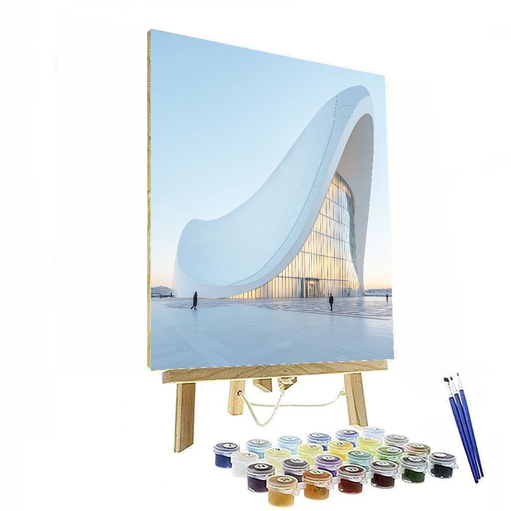 Modern Arches At Heydar Aliyev Center Baku Azerbaijan paint by number