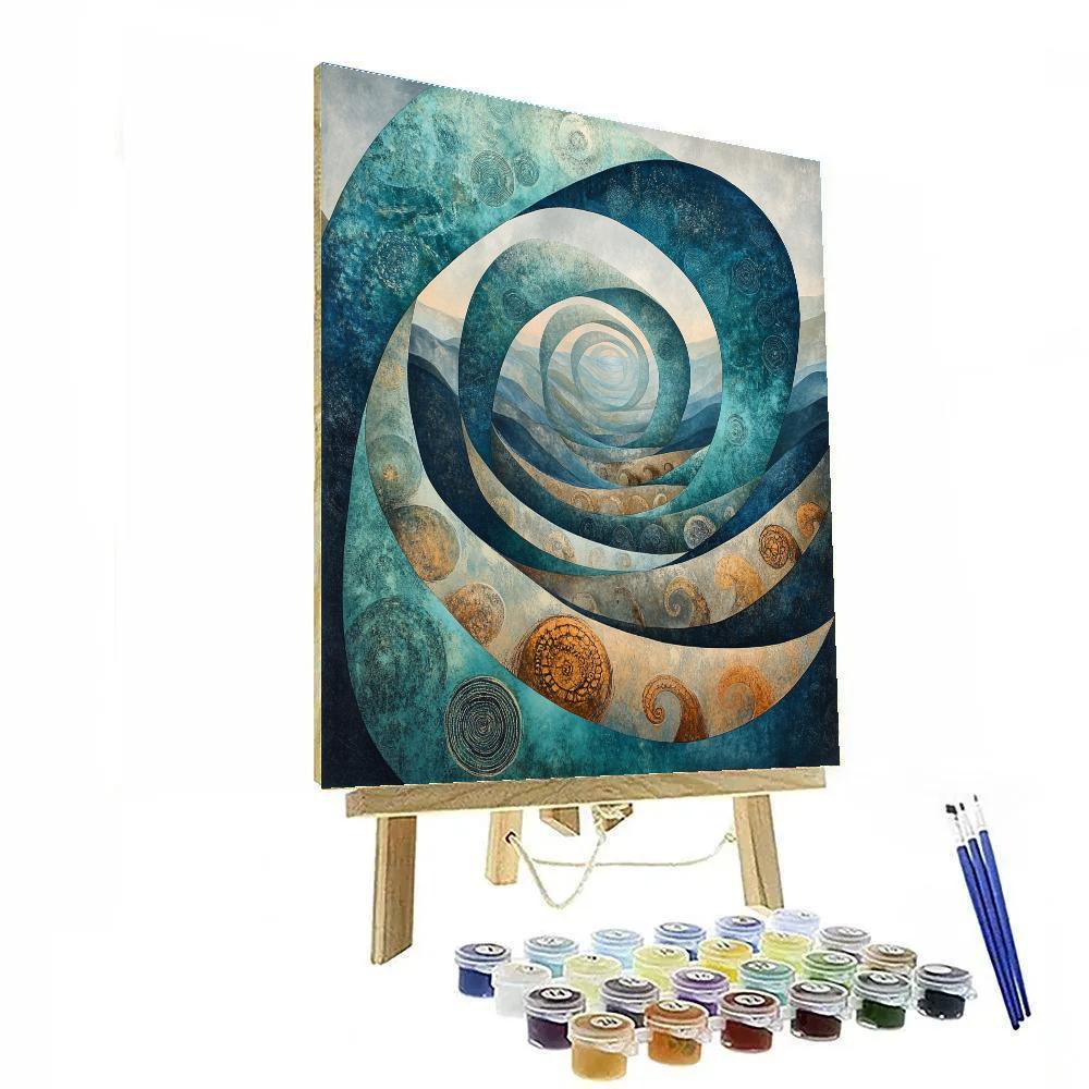 Max Ernst Inspired Aurora Fossils In A Time Fold DIY paint by numbers