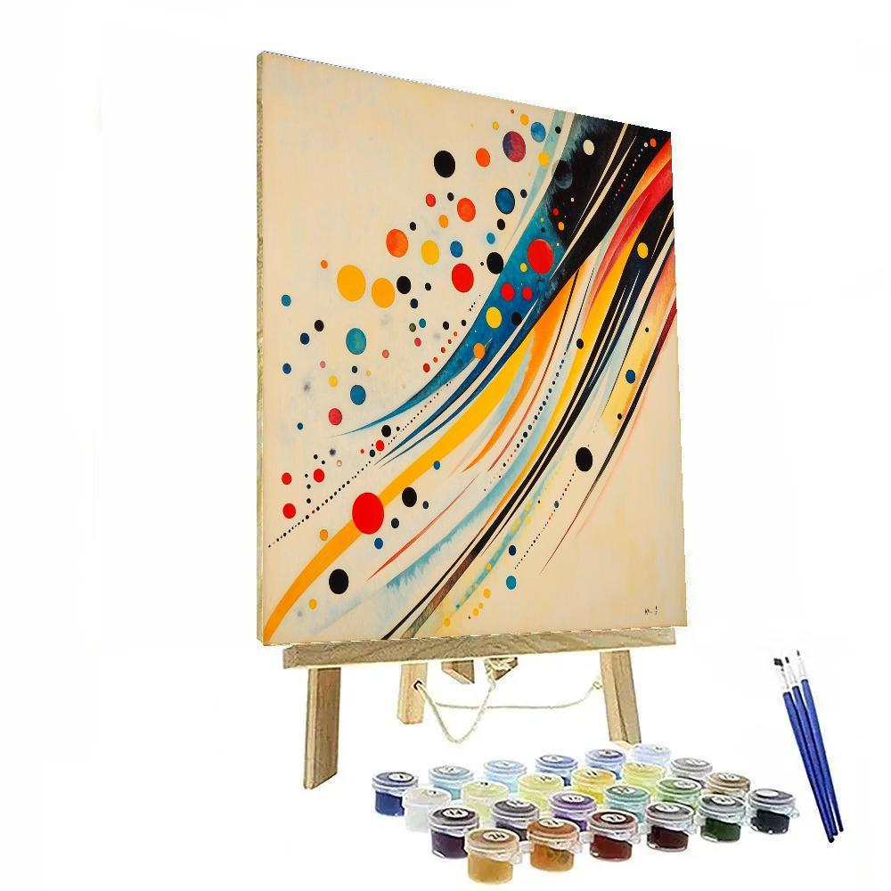 Wassily Kandinsky Inspired Abstract Weather Map paint by number