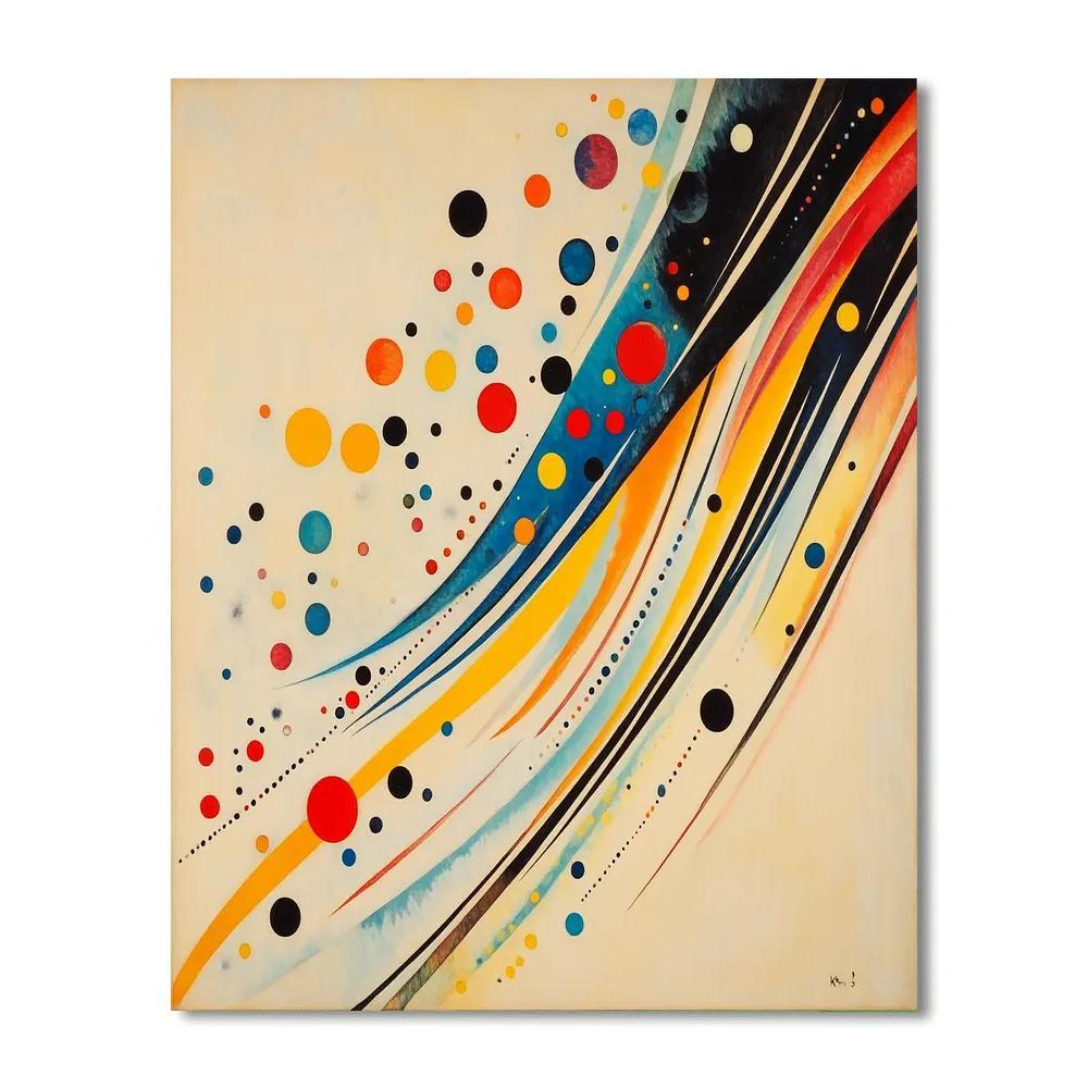 Wassily Kandinsky Inspired Abstract Weather Map paint by number