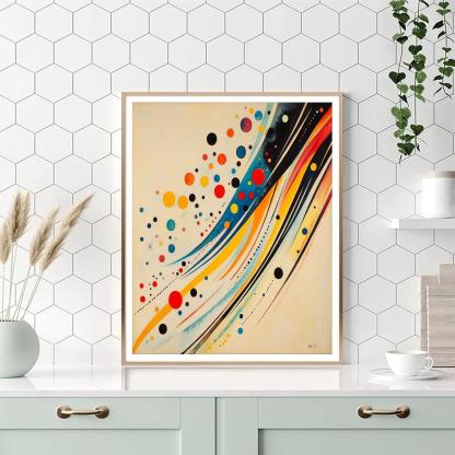 Wassily Kandinsky Inspired Abstract Weather Map paint by number