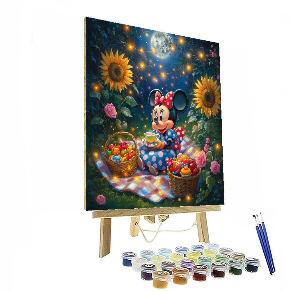 Minnie Mouse Starlight Garden Picnic Disney Inspired paint by numbers