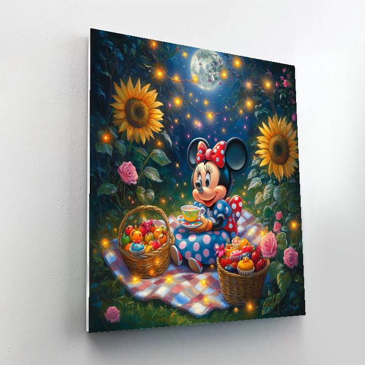 Minnie Mouse Starlight Garden Picnic Disney Inspired paint by numbers