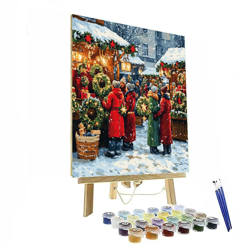 Wreaths In The Courtyard Paint by numbers kits