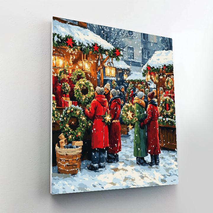 Wreaths In The Courtyard Paint by numbers kits