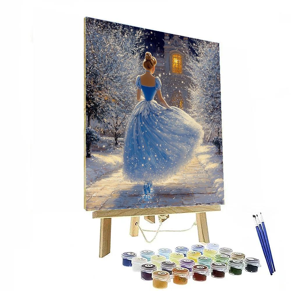 Cinderella Crystal Winter Stroll Disney Inspired Numbered painting kits