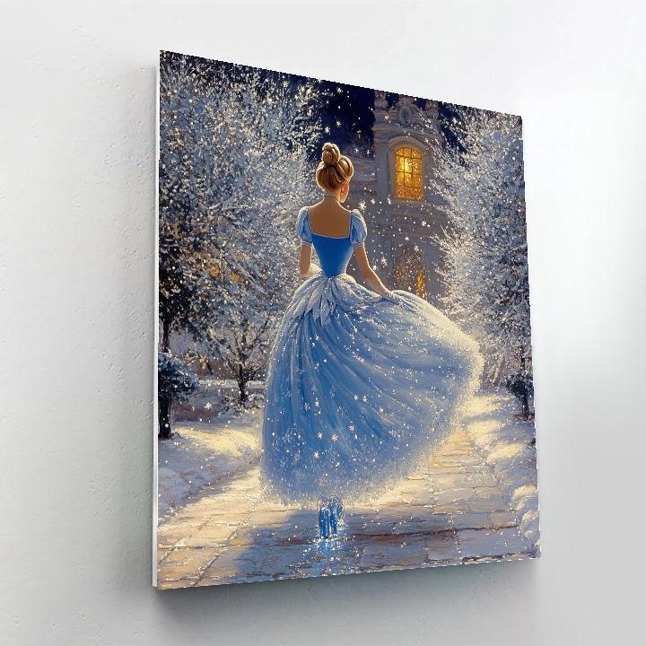 Cinderella Crystal Winter Stroll Disney Inspired Numbered painting kits
