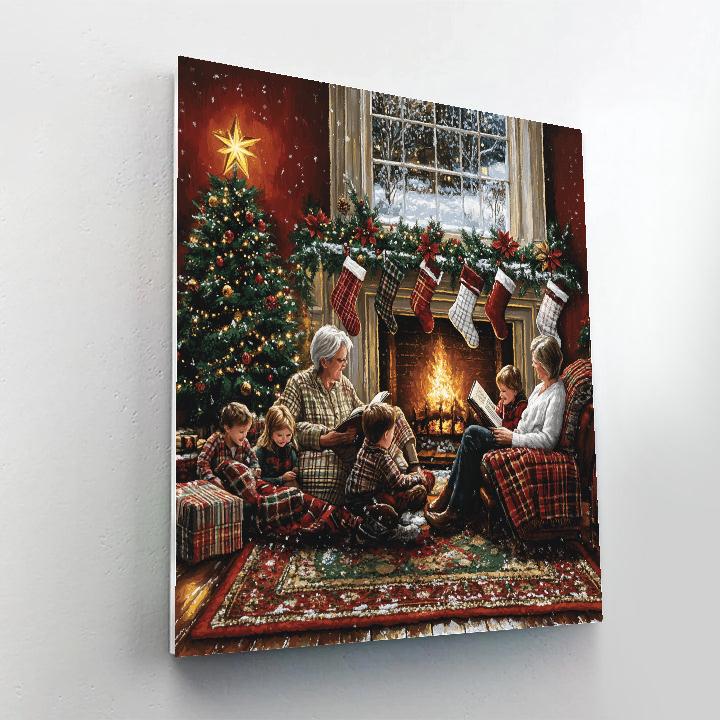 Stockings And Storytime DIY paint by numbers