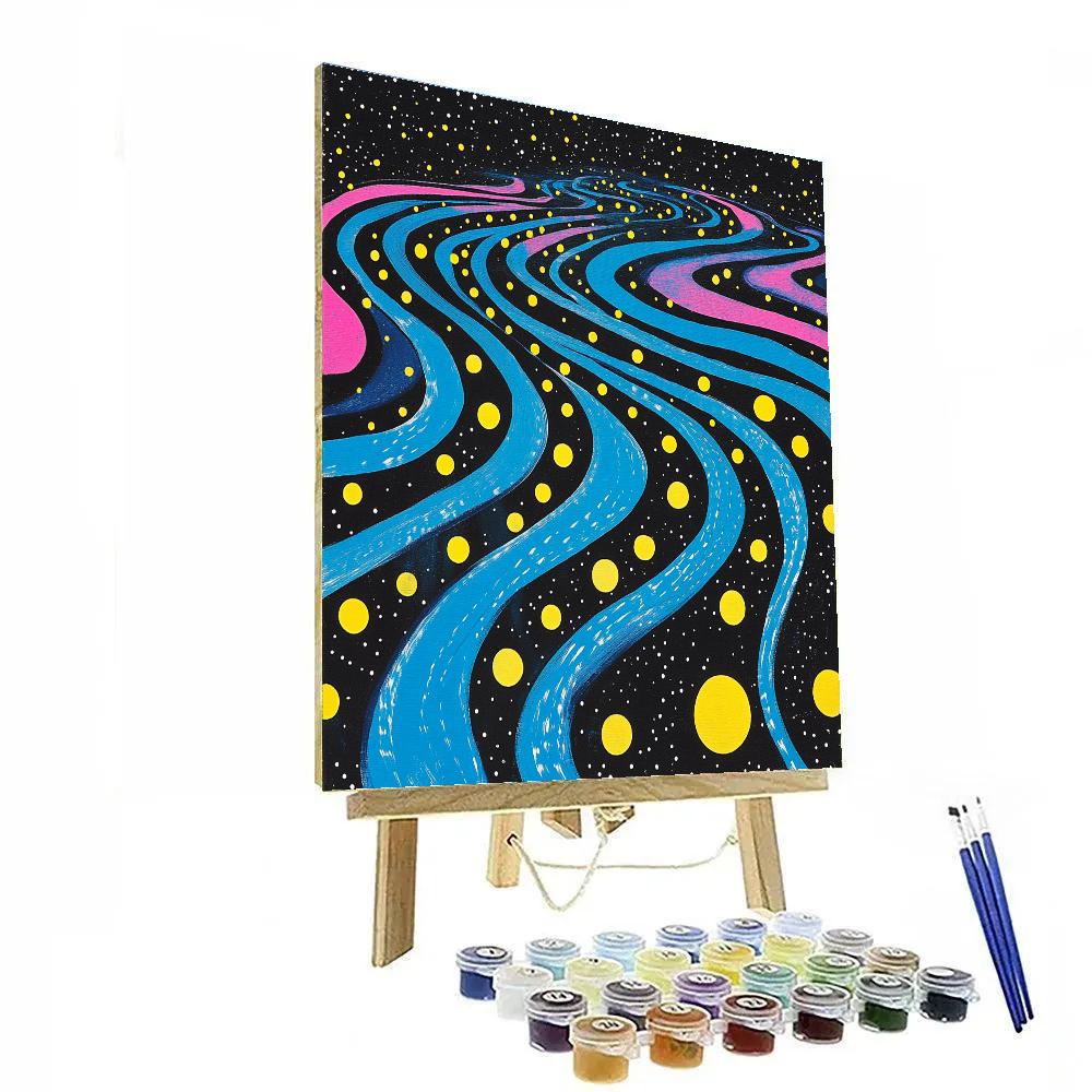 Yayoi Kusama Inspired Gravitational Wave Infinity Field DIY paint by numbers