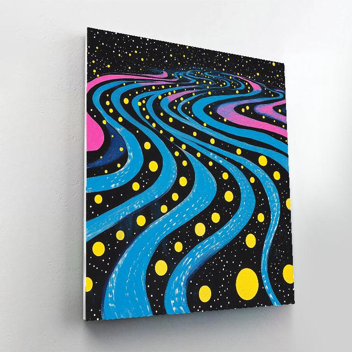 Yayoi Kusama Inspired Gravitational Wave Infinity Field DIY paint by numbers