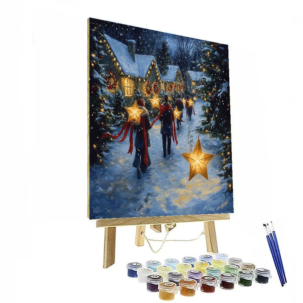 Star Lantern Procession painting number kit
