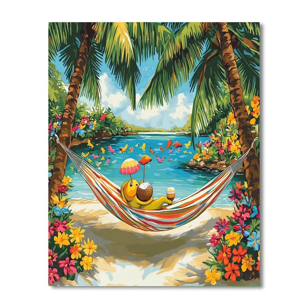 Timon Tropical Lagoon Relaxation Disney Inspired DIY paint by numbers