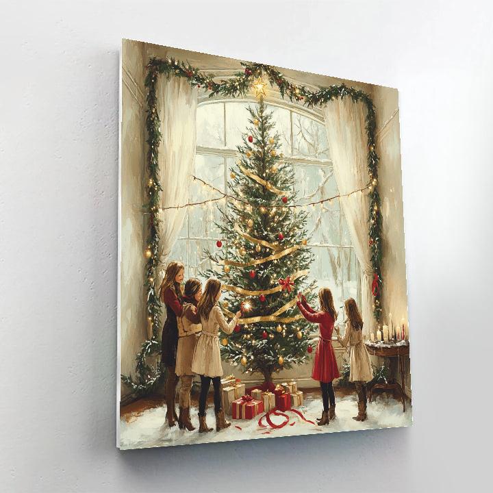 Tree Trimming By The Bay Window Number painting