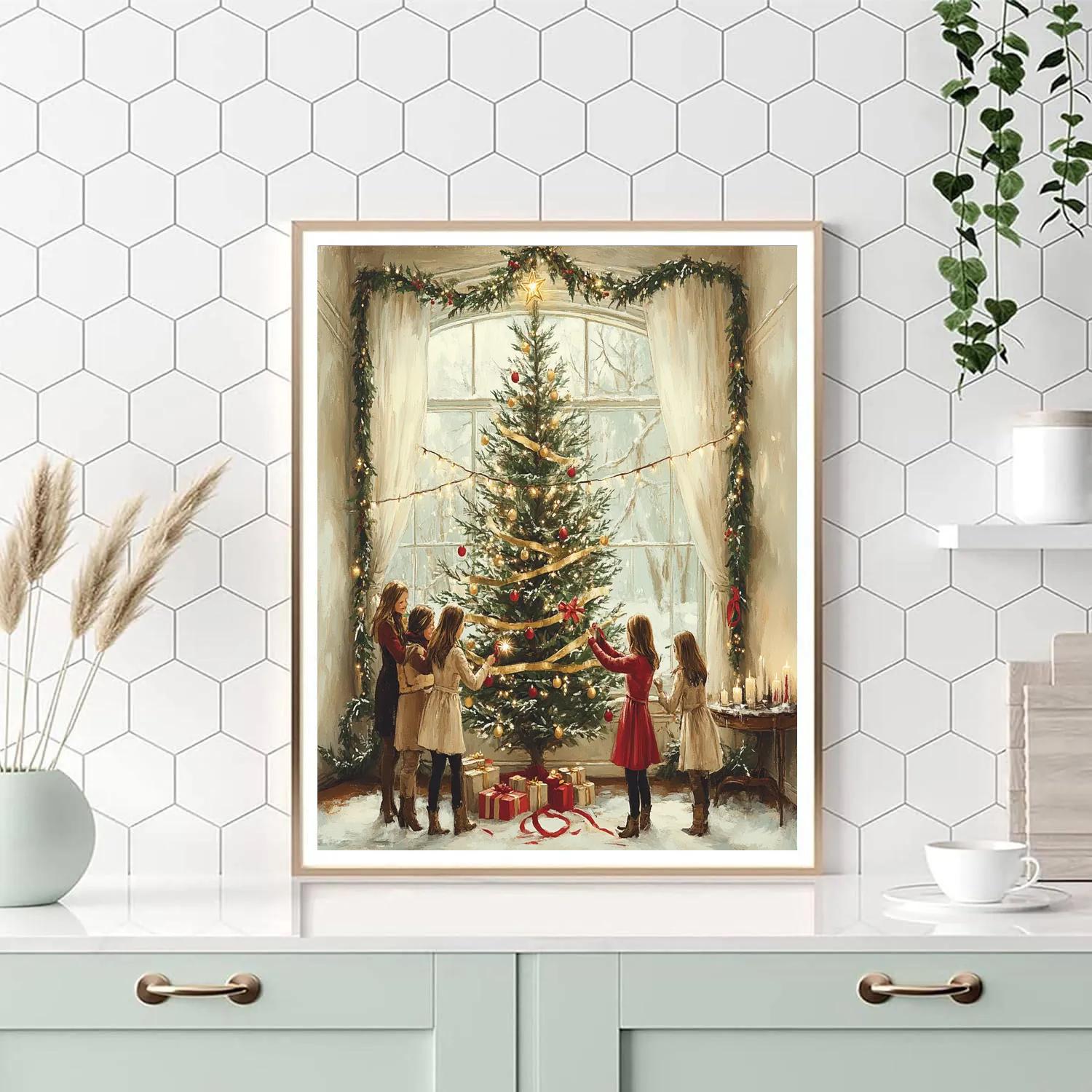 Tree Trimming By The Bay Window Number painting