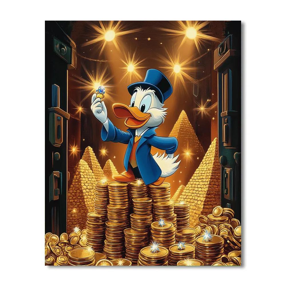 Scrooge McDuck Golden Vault Discovery Disney Inspired Numbered painting kits
