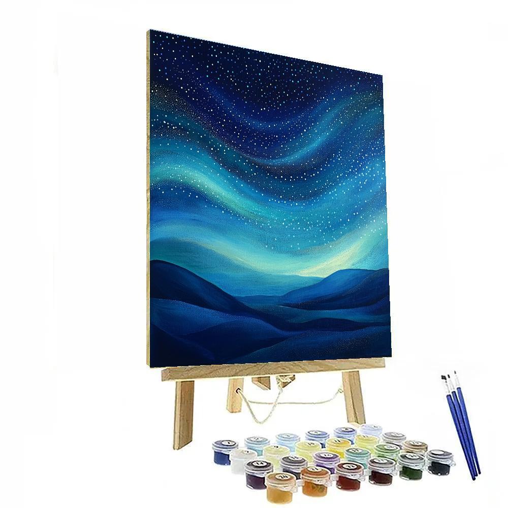 Georges Seurat Inspired Aurora Phase Gradient painting number kit