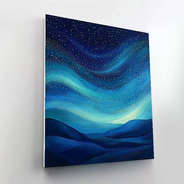 Georges Seurat Inspired Aurora Phase Gradient painting number kit