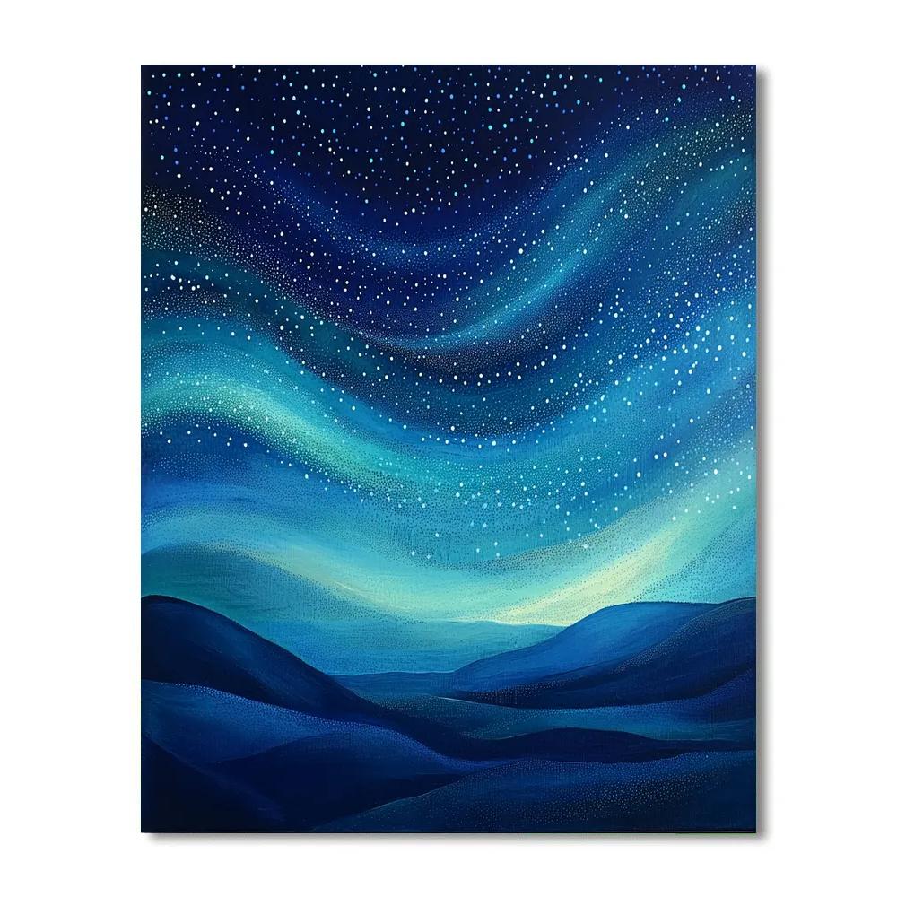 Georges Seurat Inspired Aurora Phase Gradient painting number kit