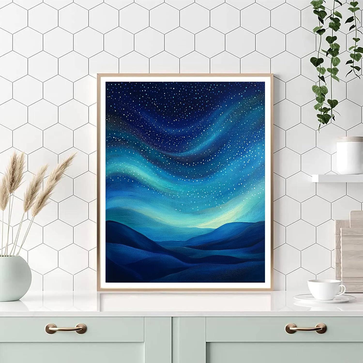 Georges Seurat Inspired Aurora Phase Gradient painting number kit