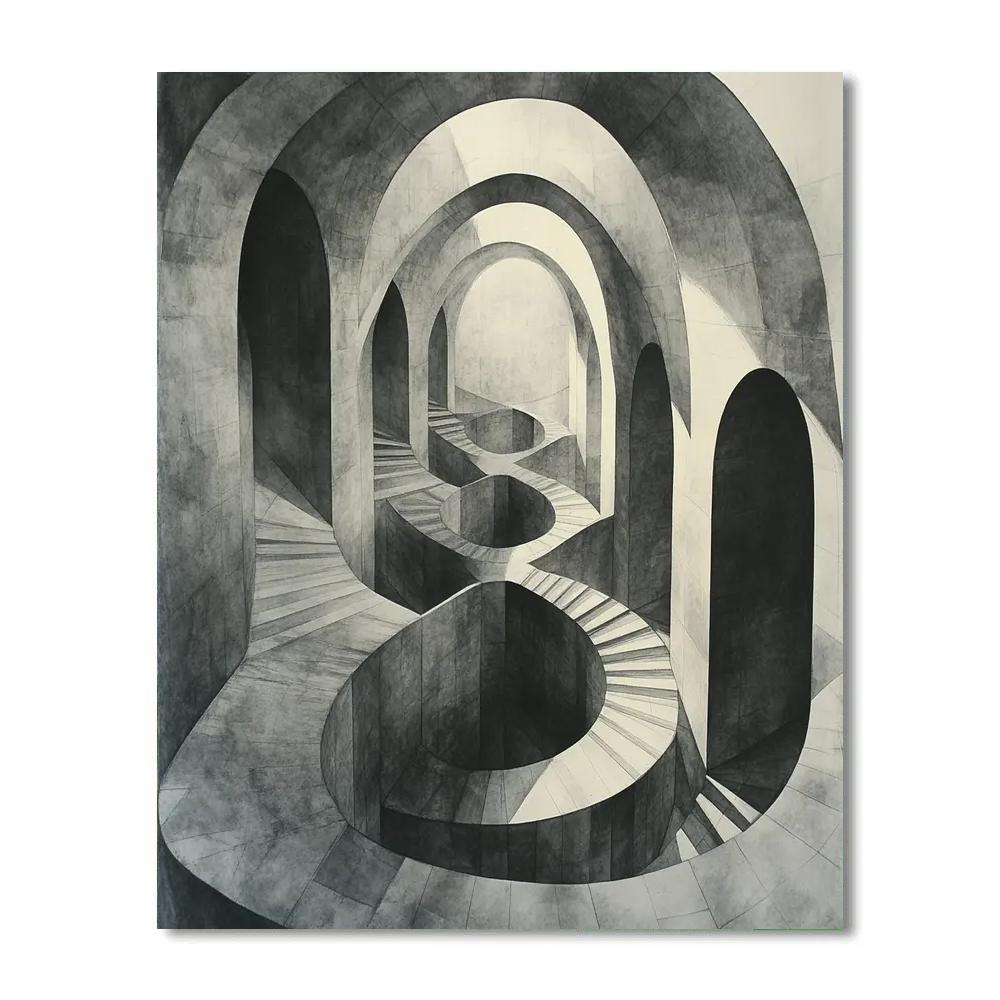 M.C. Escher Inspired Paradox Lattice Of Infinity Painting by numbers kit