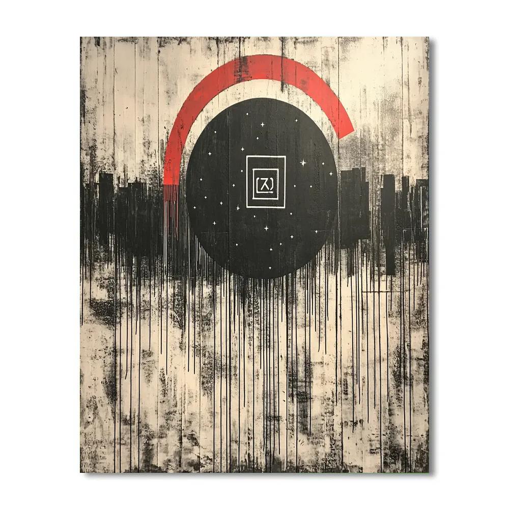 Banksy Inspired Surveillance Constellation paint by number