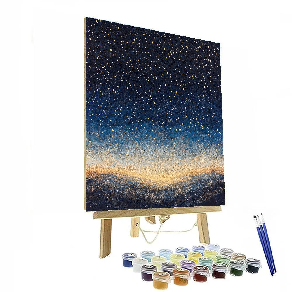 Georges Seurat Inspired Cosmic Microwave Afterglow Tapestry paint by number