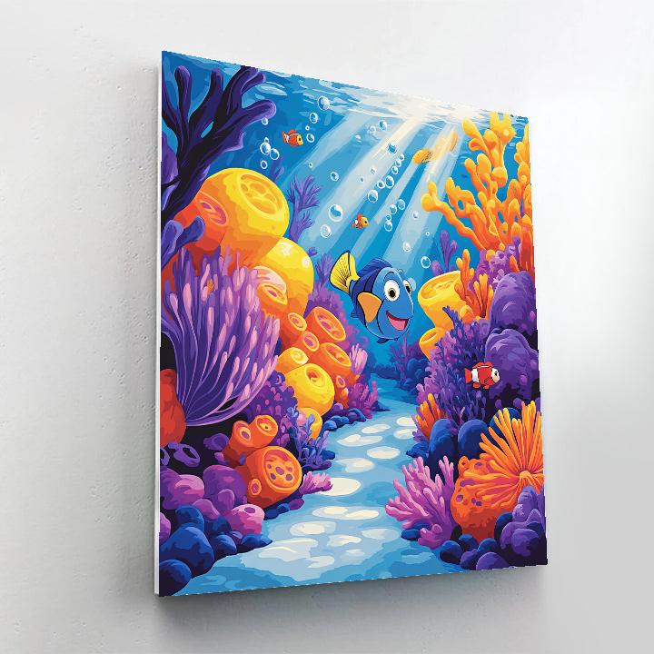 Dory Coral Maze Exploration Disney Inspired DIY paint by numbers