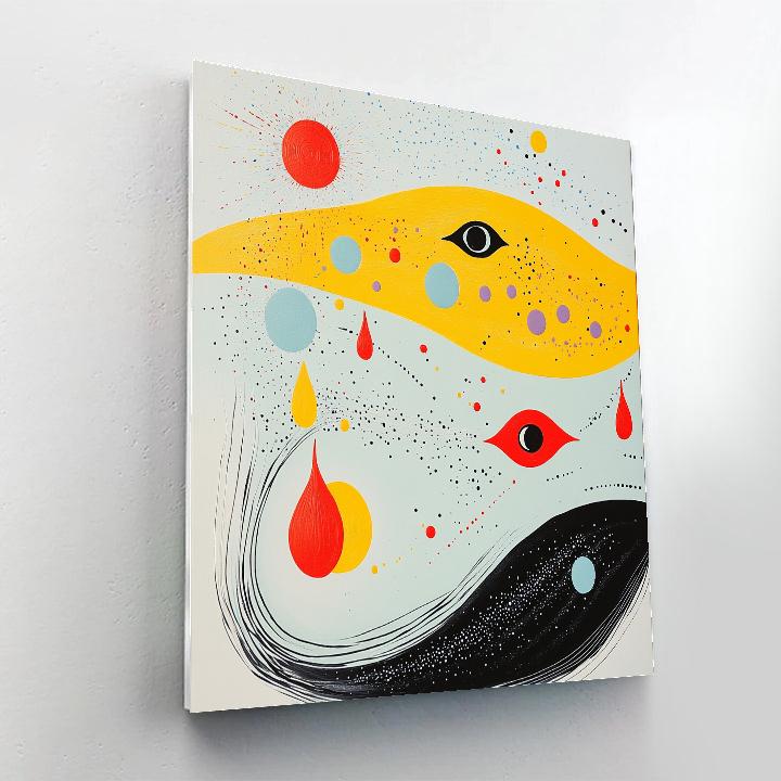 Joan Miró Inspired Garden Of Sonic Colors paint by number