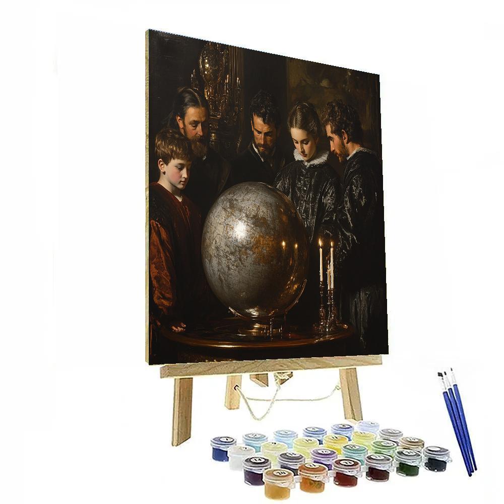 Diego Velázquez Inspired Courtly Astronomy Lesson paint by color