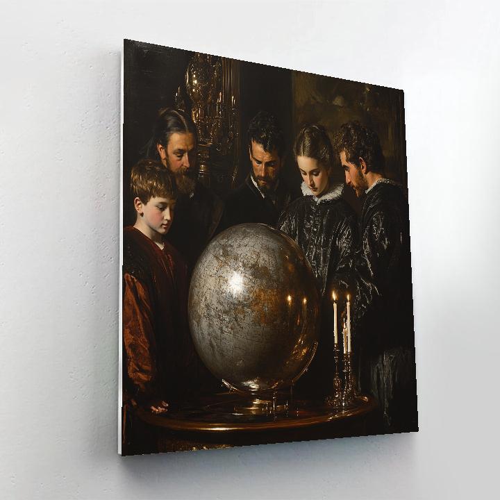 Diego Velázquez Inspired Courtly Astronomy Lesson paint by color